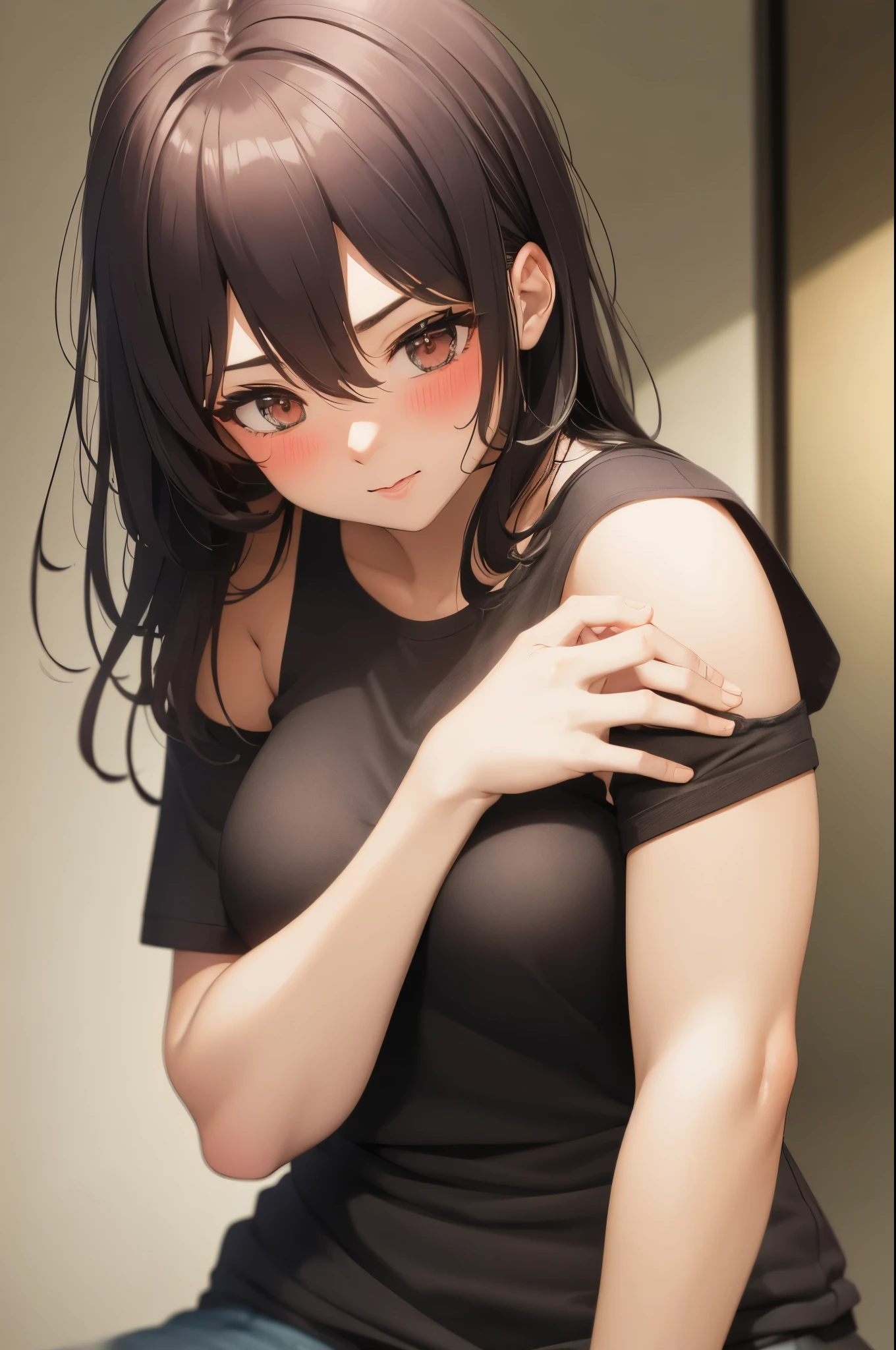 Very blushing girl 
