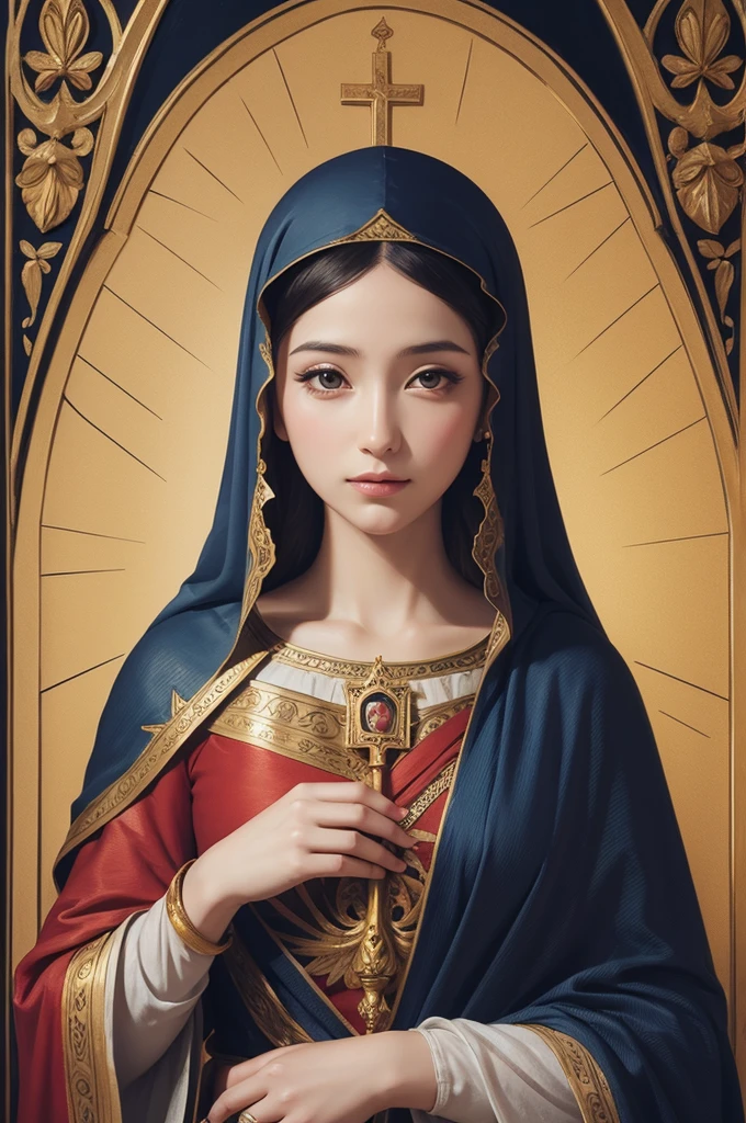 Our Lady in drawing format