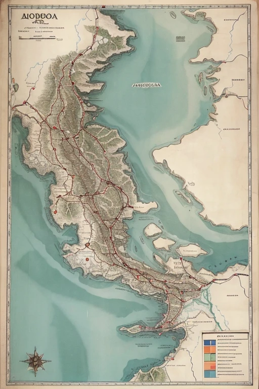 Map with 4 cities, Mordor, Aurora, Wirbus, Panvile, with routes and background