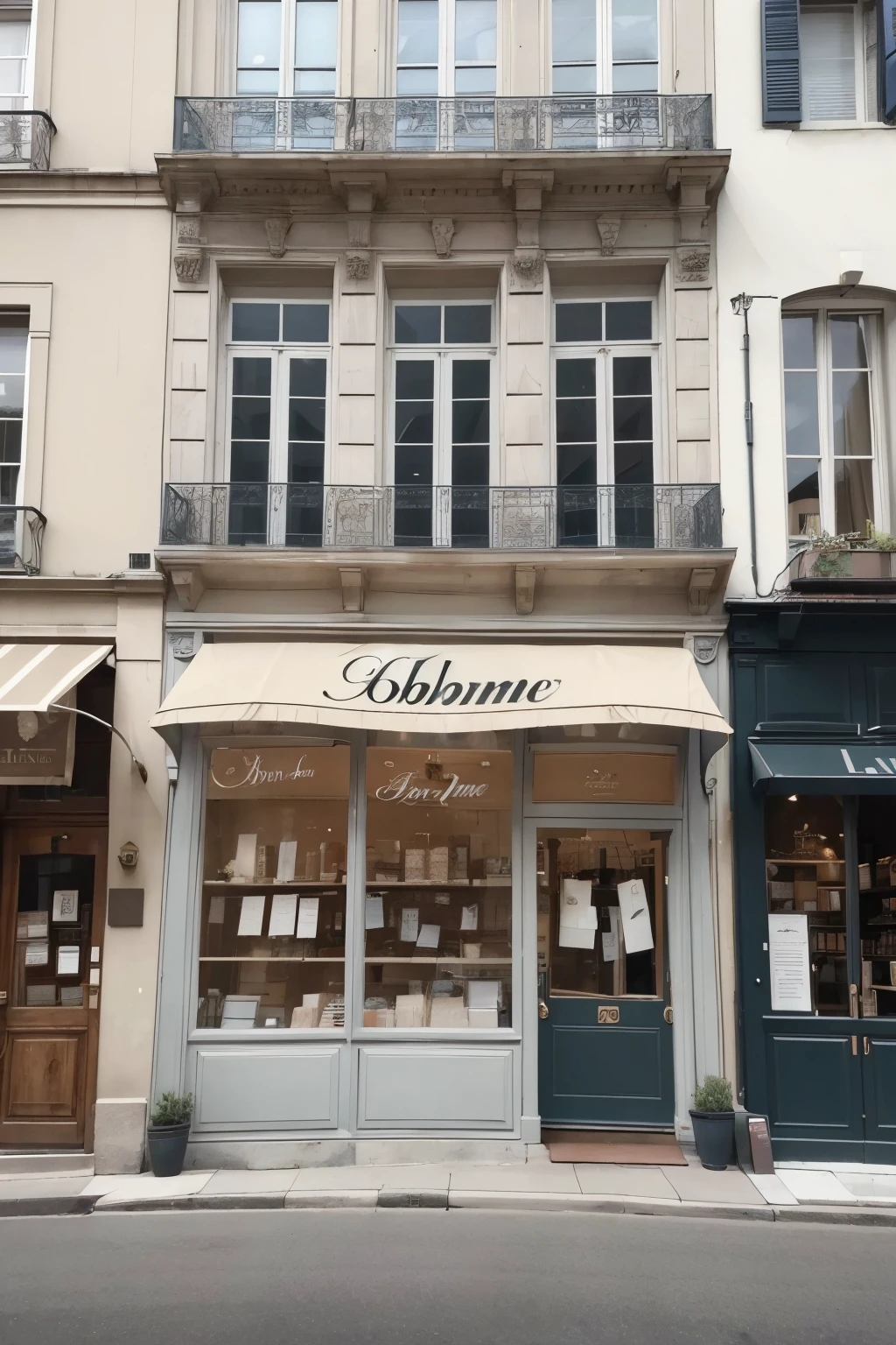((best qualityer)), ((work of art)), (detailded), A physical store, with the name of La Bohème on the banner