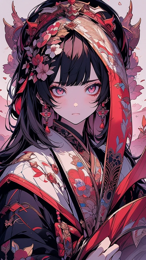 anime girl with a fan and a fan in her hand, onmyoji detailed art, palace , a girl in hanfu, anime fantasy illustration, onmyoji portrait, korean art nouveau anime, a beautiful fantasy empress, high detailed official artwork, ancient chinese princess, digital anime illustration, a beautiful artwork illustration, onmyoji, detailed painting 4 k