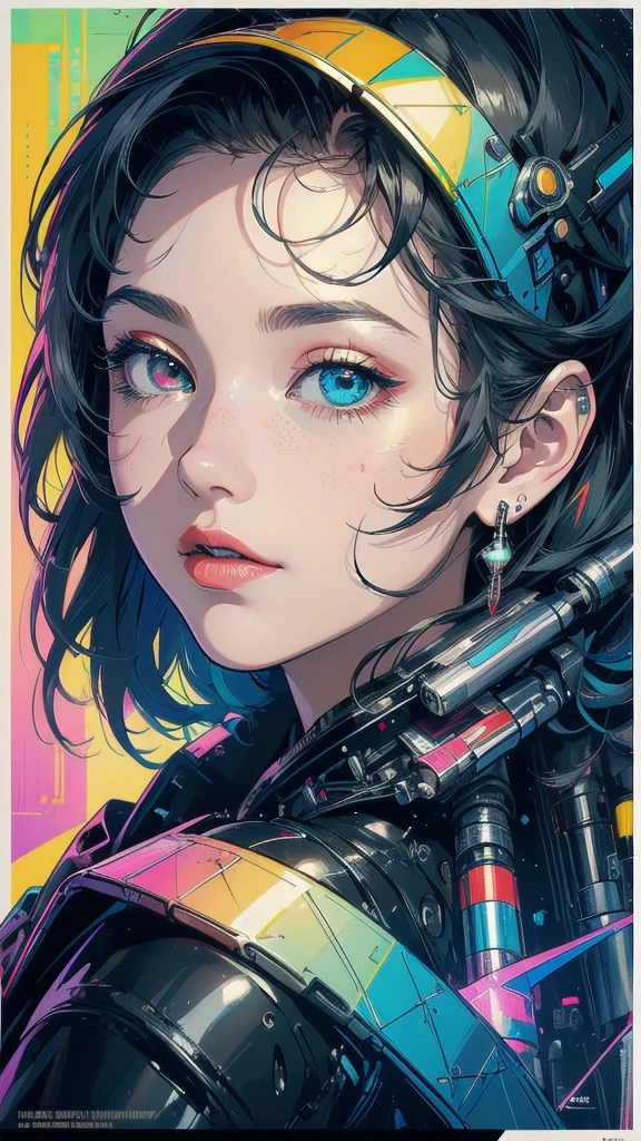 (((masterpiece, highest quality))),(((solo:1.2))),(((1girl:1.2))),32k wallpaper, very detailed, poster, vintage science fiction,(((((geometric cinematic movie poster))))), ((bauhaus)),(shape),(((abstract))),(mid century modern),movie poster,(((((portfolio))))),(((((Close-up))))),(((((bust up))))),((((more various angle)))),(((highlight))),Vast landscape,((((heterochromia)))),(((complete. detailed face))),(((Extremely talented))),(((most complecated machine))),(Colorful color scheme),(reflection neon light)