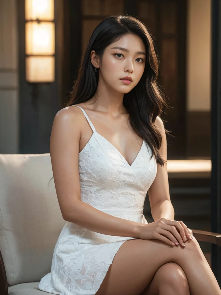 Seolhyun, cinematic, epic realism, 8k, highly detailed, beautiful detailed eyes, beautiful detailed lips, extremely detailed eyes and face, long eyelashes, photorealistic, portrait, dramatic lighting, hyper realistic, chiaroscuro, oil painting, volumetric lighting, dynamic pose, intricate details, atmospheric, vibrant colors, moody, cinematic composition, dramatic shadows, natural skin tones