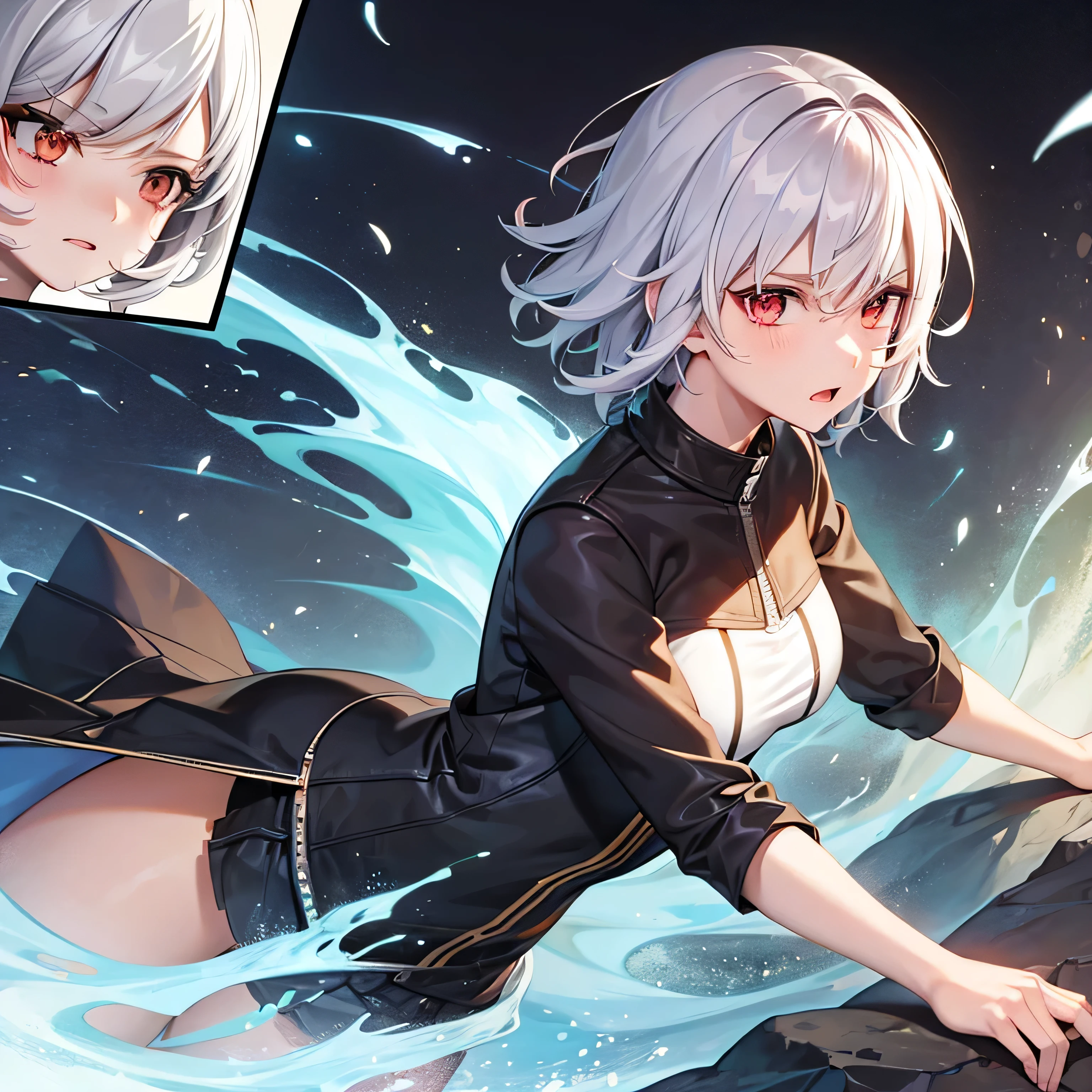 girl, emotional, anger, disappoint, destroy, anime, comic, young, chill, short hair