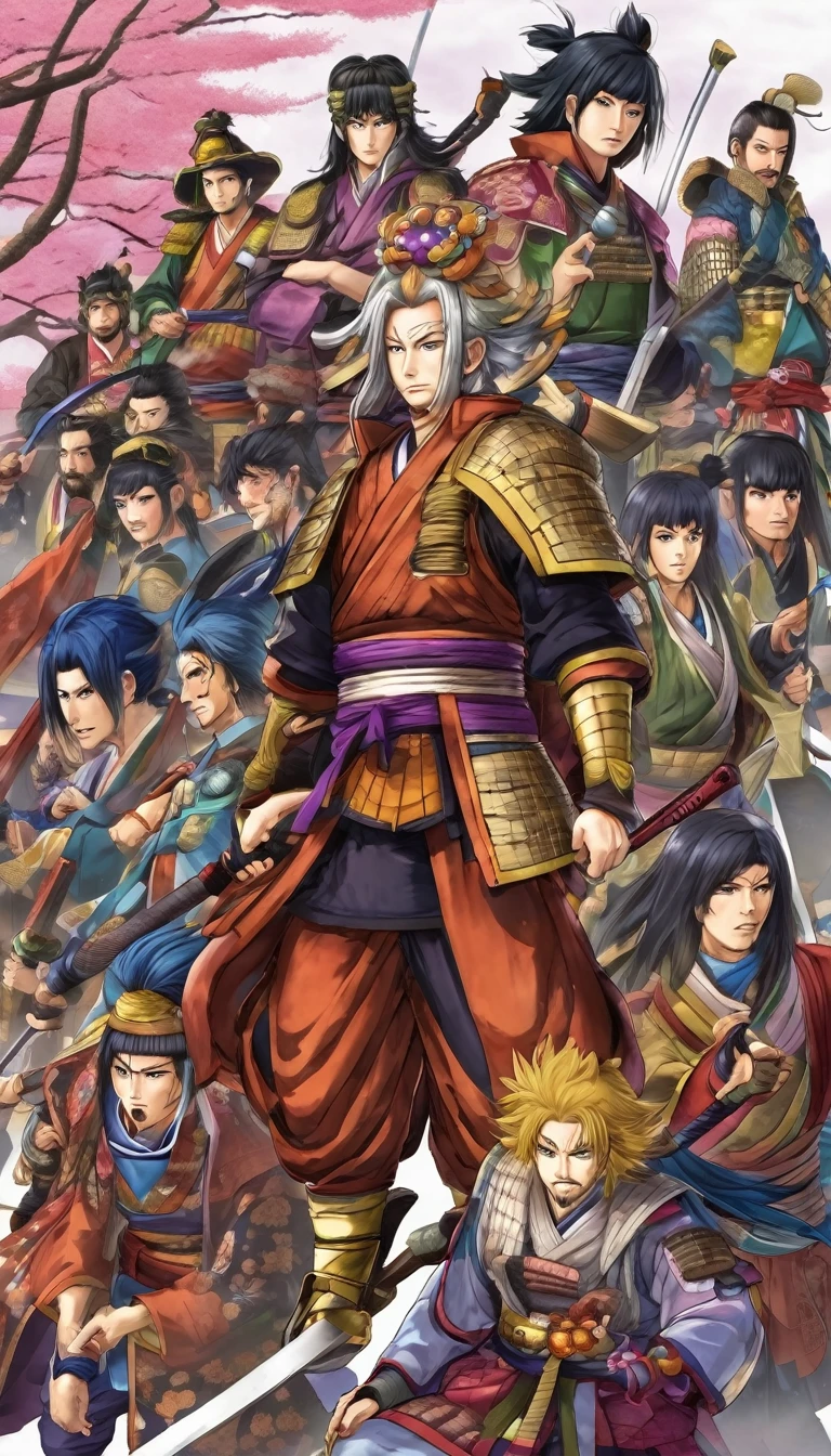 Ranmaru Mori's family illustration。Everyone in the Mori family gathered、Serving Nobunaga。Traditional Japanese house in the background。
Sengoku Warlords