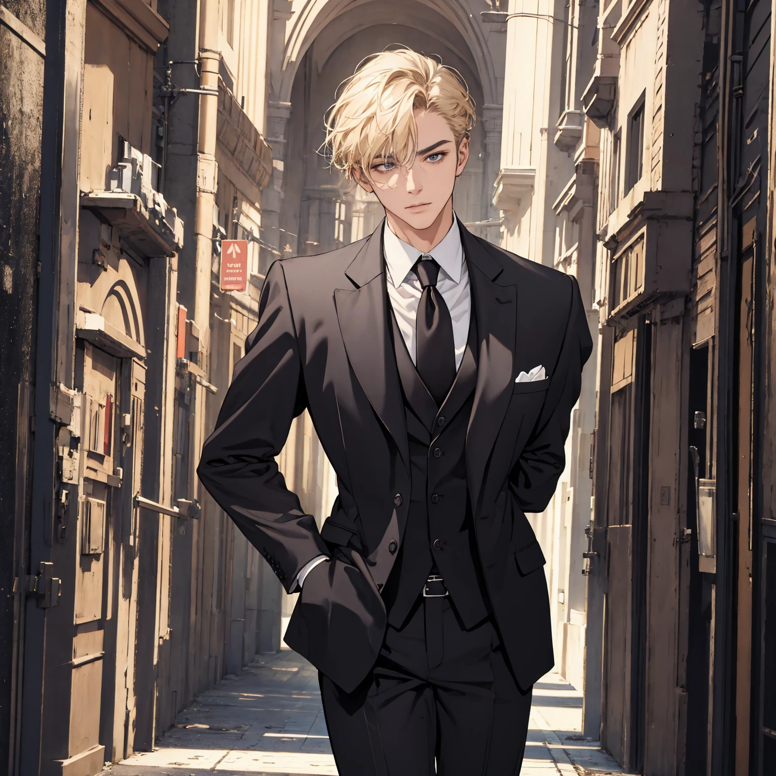 masterpiece , best quality , man , suit