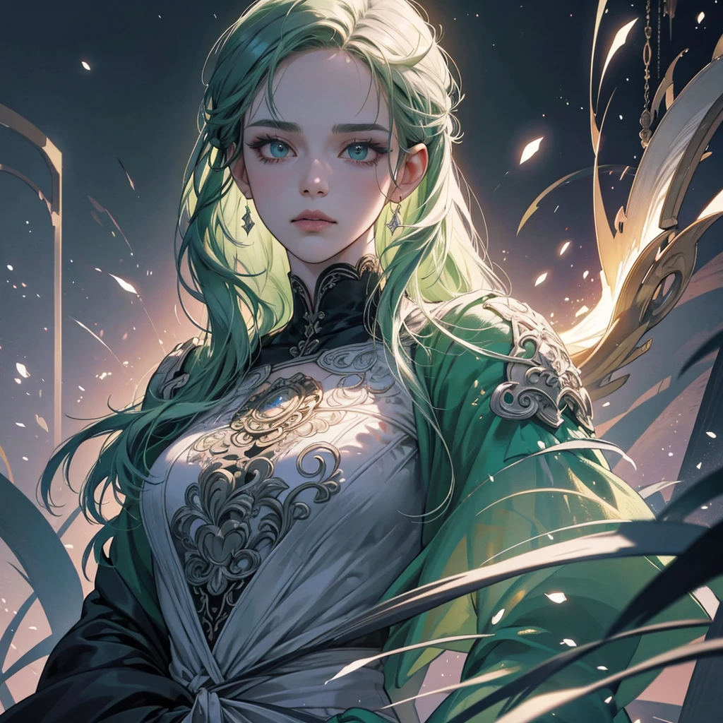 hA full-length, portrait of roronoa zoro, ,, filigree, reflective eyes, gray eye, green hair, white eyelash, rim lighting, lights, detailed eyes. magic, surreal, fantasy, digital art, wlop, artgerm and james jean, ultra hd, realistic, vivid colors, highly detailed, UHD drawing, pen and ink, perfect composition, beautiful detailed intricate insanely detailed octane render trending on artstation, 8k artistic photography, photorealistic concept art, soft natural volumetric cinematic perfect light, sf, intricate artwork masterpiece, ominous, smooth shadows, eerie seduction, silver moonlight rendered, bold contrasts. fine light, masterpiece, super detail, epic composition, ultra HD, high quality, 32k
