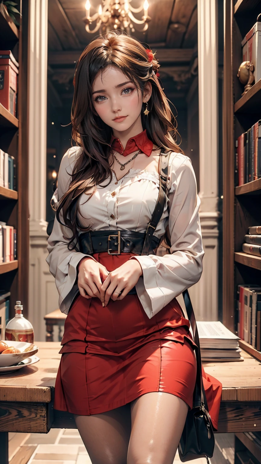 (masterpiece, Highest quality:1.2), Cowboy Shot, alone, One girl, Cheryl&#39;s name, smile, Mouth closed, View your viewers, Strapless Dress, corset, Layered skirt, Knee socks, Exposing shoulders, universe, star (null)、24-year-old woman、Sexy proportionature female body、Sexy proportionakeup、Lips with red lipstick、Textured skin((textured skin))、smile、Narrow waist