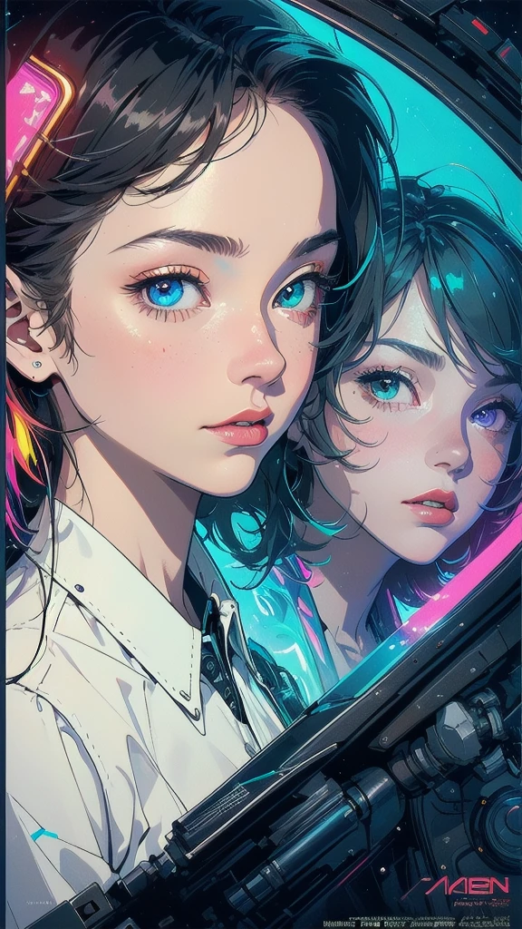 (((masterpiece, highest quality))),(((solo:1.2))),(((1girl:1.2))),32k wallpaper, very detailed, poster, vintage science fiction,(((((geometric cinematic movie poster))))), ((bauhaus)),(shape),(((abstract))),(mid century modern),movie poster,(((((portfolio))))),(((((Close-up))))),(((((bust up))))),((((more various angle)))),(((highlight))),Vast landscape,((((heterochromia)))),(((complete. detailed face))),(((Extremely talented))),(((most complecated machine))),(Colorful color scheme),(reflection neon light)