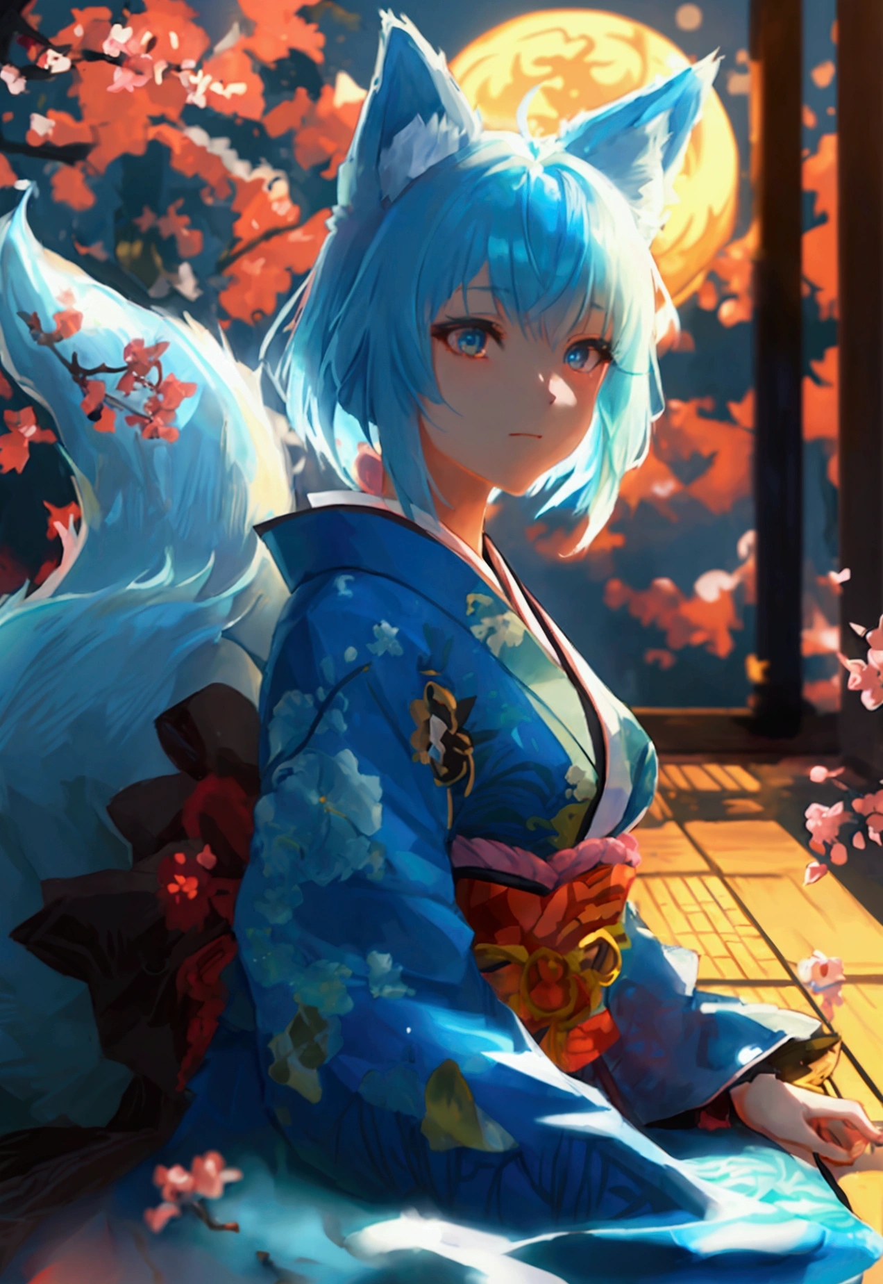 fox Light blue hair beast girl indigo fur fox beast girl fox Light blue hair beast girl indigo fur fox beast girl Wallpaper 4k,8k,highly detailled,,vivid colors,detailed kitsune with 9 tails,traditional Japanese artwork,tatami floor,beautiful cherry blossoms,floating lanterns,dark silhouette of a pagoda,subtle moonlight,dense forest,ethereal atmosphere,dappled sunlight,whimsical spirit,serene expression,elaborate kimono and obi,delicate hand-painted details,luminous eyes Anime Style fox blue White-faced golden-haired nine-tailed fox Coat blue fox Light blue hair beast girl indigo fur fox beast girl Anime Style fox blue White-faced golden-haired nine-tailed fox Coat blue mysterious background Blue Flame girl have a ball of light fox Light blue hair beast girl indigo fur fox beast girl mysterious background Blue Flame girl have a ball of light Anime Style fox blue White-faced golden-haired nine-tailed fox Coat blue mysterious background Blue Flame girl have a ball of lightfox Light blue hair beast girl indigo fur fox beast girl Anime Style fox blue White-faced golden-haired nine-tailed fox Coat blue mysterious background Blue Flame girl have a ball of light fox Light blue hair beast girl indigo fur fox beast girl
