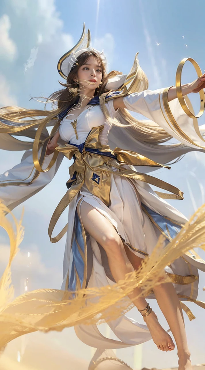(very huge round breasts:1.5), (white bronze hair:1.3), (anatomically correct:1.3), (lying on back:1.3), (sailor uniform:1.5), extremely delicate and beautiful, masterpiece, Best Quality, ultra high resolution, 16k, hyperrealistic, ultra-detailed, Very detailed CG 8k wallpaper, Beautiful Lighting, Perfect Lightning, Realistic Shadows, super Detailed shiny skin, perfect figure, Latino, late 20s, Slim body, Slim abdomen, very small head, handsome detailed woman, very detailed eyes and face, realistic face proportions, Stunning detailed eyes, Realistic beautiful face, very small face, Realistic small beautiful eyes, double eyelids, makeup, tearful mole, mole on chest, earring, short wavy hair, cleavage, bare legs, Soft midriff, Fine Collarbone, beautiful and very thin legs, beautiful and very thin thighs, off-shoulder,