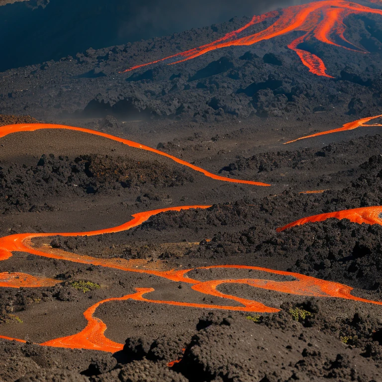 The terrain of Volcano's Heart is dominated by hardened lava flows, jagged rocks, and molten magma pools. The air is thick with ash and smoke, and the ground is often covered with a layer of fine volcanic dust. The intense heat and sulfuric fumes make it a challenging environment to navigate.