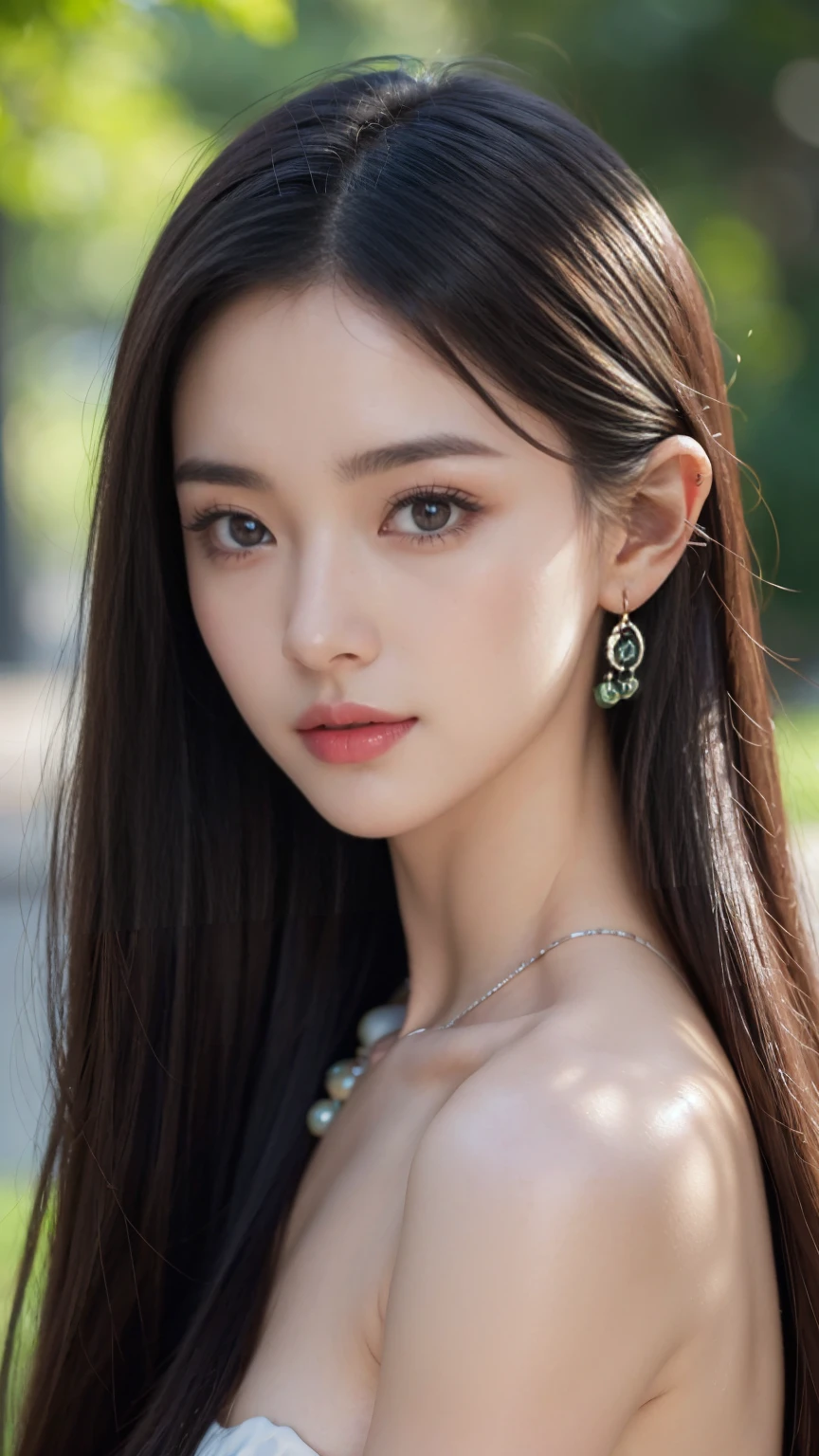 ((addielyn))、Random posture、(extremely delicate and beautiful work)、(masterpiece)、One girl、Highly Detailed Elegant Wedding Dresses、tiarra、A highly detailed、Warped ponytail、A charming expression、Beautiful and clear eyes、Green pupil、delicate necklaces、Delicate earrings、Simple blurry background、Description of extreme details、Beautiful fece、A charming、Ultra-fine painting、delicated face、Delicate figure、thin clavicle、Beautiful lips、Soft back view、mix4、(8K、Raw photography、top-quality、masterpiece:1.2), (reallistic, Photorealsitic:1.37),1girl in,Cute,Cityscape, natta, Sateen, Wetty, Professional Lighting, Photon mapping, Radio City, physically-based renderingt, above waist、乃木坂アイドル、韓国アイドル、hposing Gravure Idol、女優、