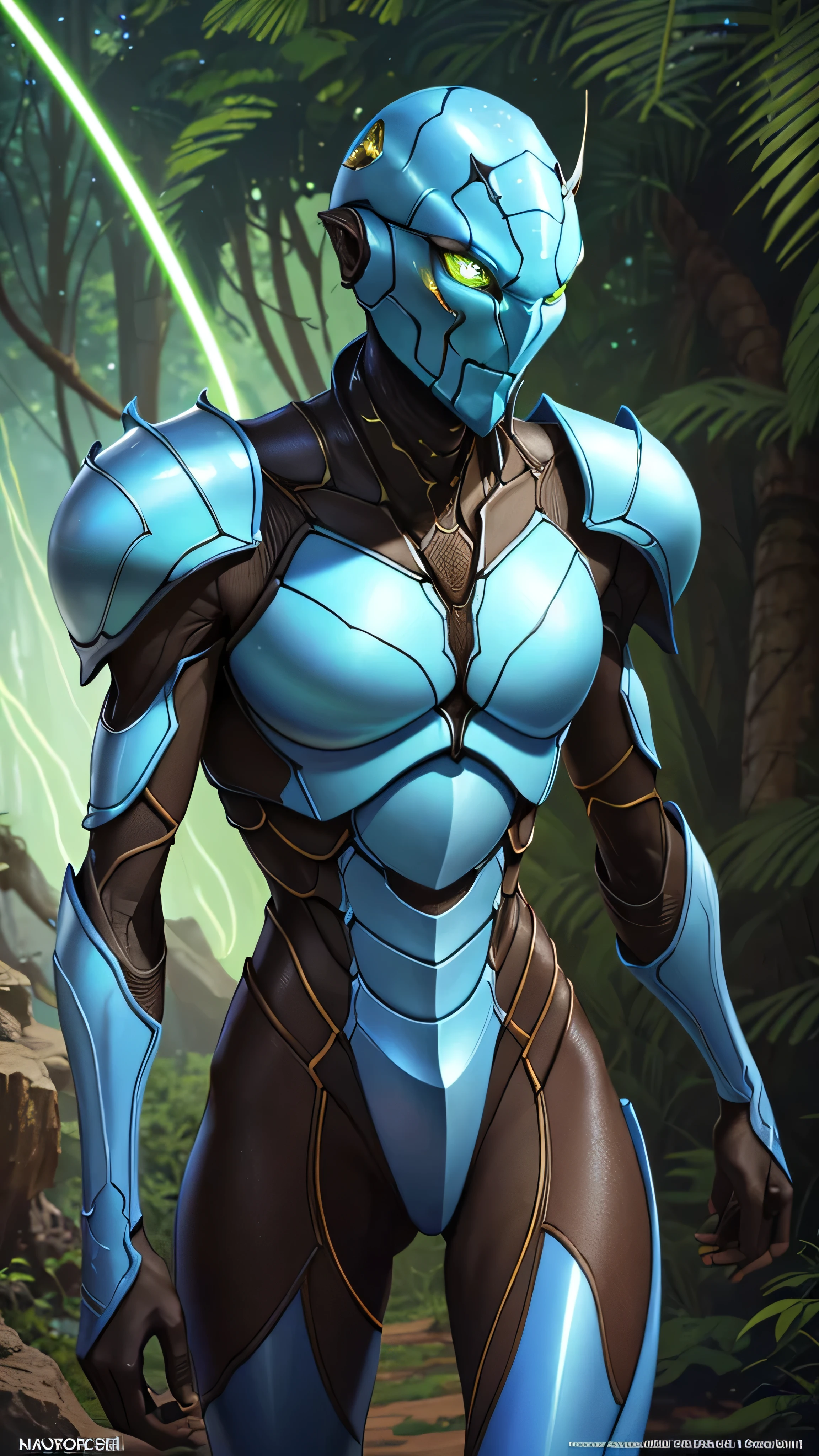 tall slender insectoid, spear, yellow brown skin, carapace armor, (masterpiece, best quality), (green eyes), (Hyper realistic:1.6), ((detailed face)), ((award-winning)), (sharp), (8k resolution), (cinematic lighting)