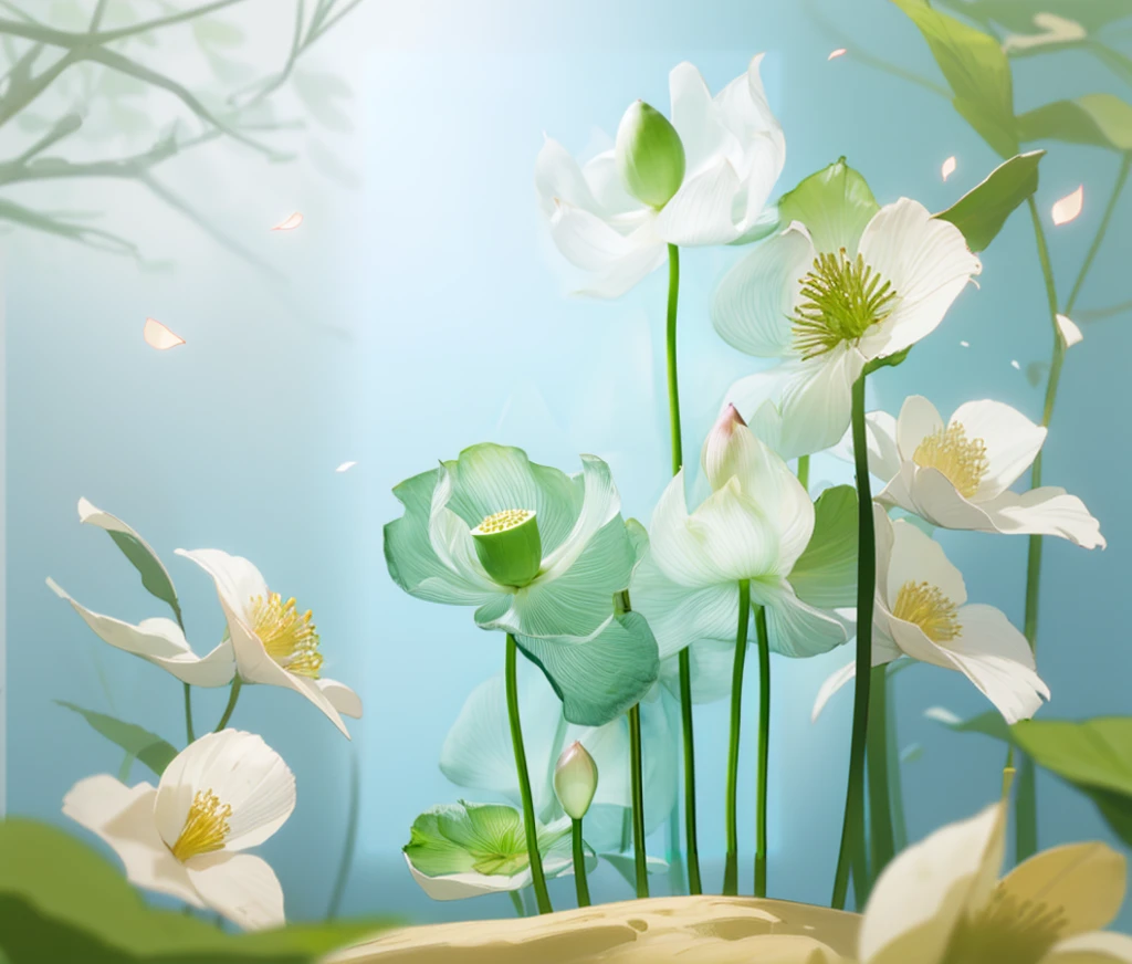 "Capture a stunning scene of a vibrant garden filled with a variety of beautiful flowers in full bloom. The sunlight filters through the petals, casting a warm, golden glow that enhances the vivid colors of the blossoms. Each flower is intricately detailed, showcasing its unique textures and patterns. In the background, soft green leaves sway gently in the breeze, creating a harmonious and serene atmosphere. Ensure that the image is fully realistic, with crystal clear quality that allows viewers to appreciate every nuanced detail of the flowers and the enchanting light."