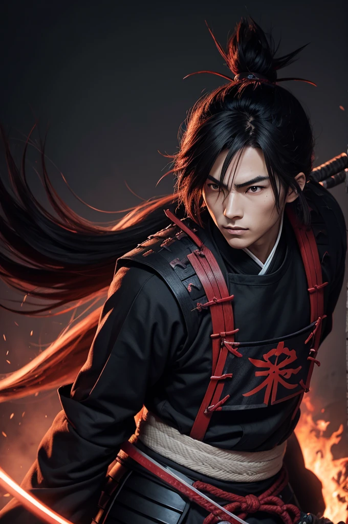 Anime personagem dark samurai 