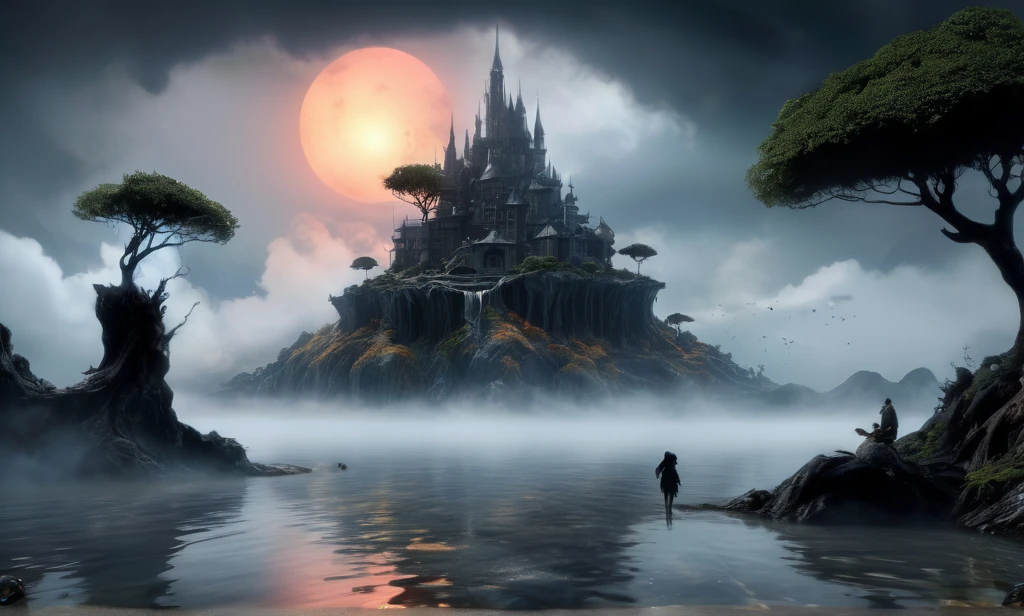 Ultra-realistic, Super detailed,Very detailed,High Contrast, ,Realistic,Super detailed,Intricate details,Realistic moist skin,Very complicated,Epic Realistic, romantic,,Marble,Ominous landscape,Floating island in a dangerous background々,sunset, Tim Burton inspired dreams,Ominous landscape,Niobium Gray Atmosphere,photograph,photographrealism,masterpiece,Ultra-natural skin texture, ハイパーrealism,Super detailed,High Contrast,realism,Super detailed,Irina Ermolova,close full body shot,32K resolution,Nikon Z9, ,Satanic, fog, cigarette, audience, haze, Ultra-realisticとハイパーリアルの要素を特徴とする, Marta Bevacqua, ellen jewett, everyone, Katsuya Terada, Carne Griffith,Concert Lighting, Bokeh, 明るくて非Realisticな光空間. Includes liquid elements to add depth and movement. Rendered with Unreal Engine、Realized through post-processing . Evokes a dreamlike feeling, Ethereal and mysterious atmosphere,Horror Pixar Movie Stills,thriller disney movies ,Pixar Rendering, anime ,suicide,Madness in a Psychiatric Clinic