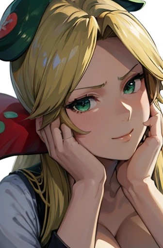 8kんで((Rafflesia、下半身が植物のwoman:1.9))
8kんで(A sloppy smile, The face we're looking for, Mischievous face:1.9)
((woman,Huge breasts, (Huge breasts:1.5),Are fat,アウラウネHuge breastsを強調,Big Ass,Mandrake,Long legs,Green Eyes、下半身が植物のwoman))
8k((((Anime Style),(The facial expression is good))))8k(((((Anime Style)Green Eyes)))) 8k((blazer))8k((Frontal cut))8k((student))
8k((Beauty))((studentblazer15歳student服 緑のネクタイ, blazer, Pleated skirt))
8k(((resting one's elbows on the desk:1.3))) 8k(下半身が植物のwoman:1.3)
8k(Close-up of the face:1.5)
8kんで(((((Staring at me))))) 8kんで(((((Hands on your face)))))
Staring at me8kんで(Mischievous face, Depict the face clearly:1.5)8k(womanの手の描写が上手い)