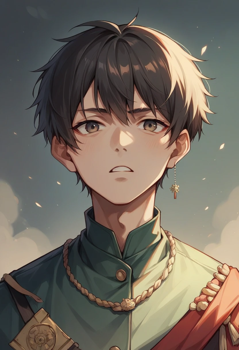 A 21year boy with short hair and war glass