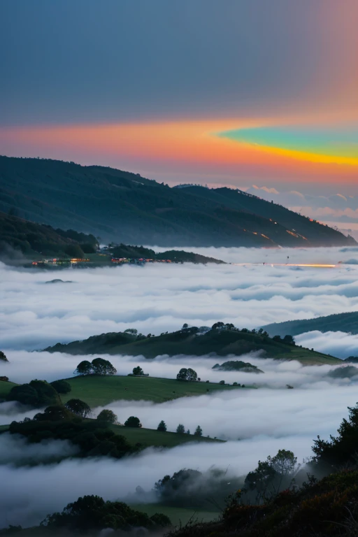 colorful fog