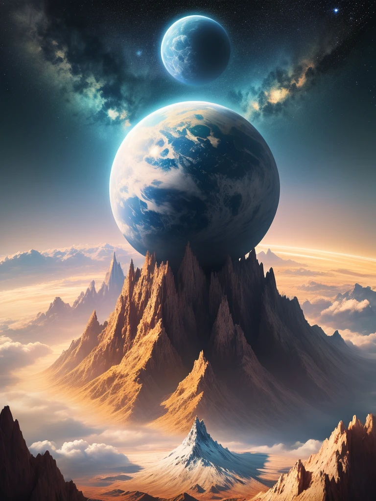 Highest quality Like the picture 8K A fantastical, space-like photograph or illustration real Promotional poster paper media