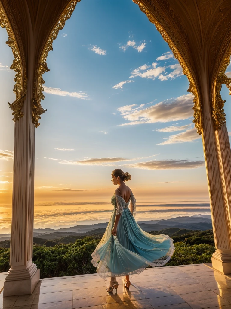 (best quality,4k,8k,highres,masterpiece:1.2), ultra-detailed, realistic:1.37, vivid colors, HDR, eagle and birda in the sky, golden glow, mesmerizing scenery, breathtaking view, sparkling fabric, intricate details, enchanting sunset, whimsical clouds, panoramic landscape, dreamlike atmosphere, graceful movement, majestic presence, ethereal adventure, magical journey, glamorous experience, gentle breeze, picturesque backdrop, opulent design, exquisite craftsmanship, radiant glow, opalescent hues, golden hour, serene horizon, floating above the clouds, tranquil escape, luxurious escape, peaceful ambiance