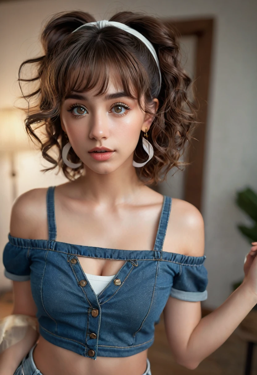 One of playfully,3d ,curly hair 