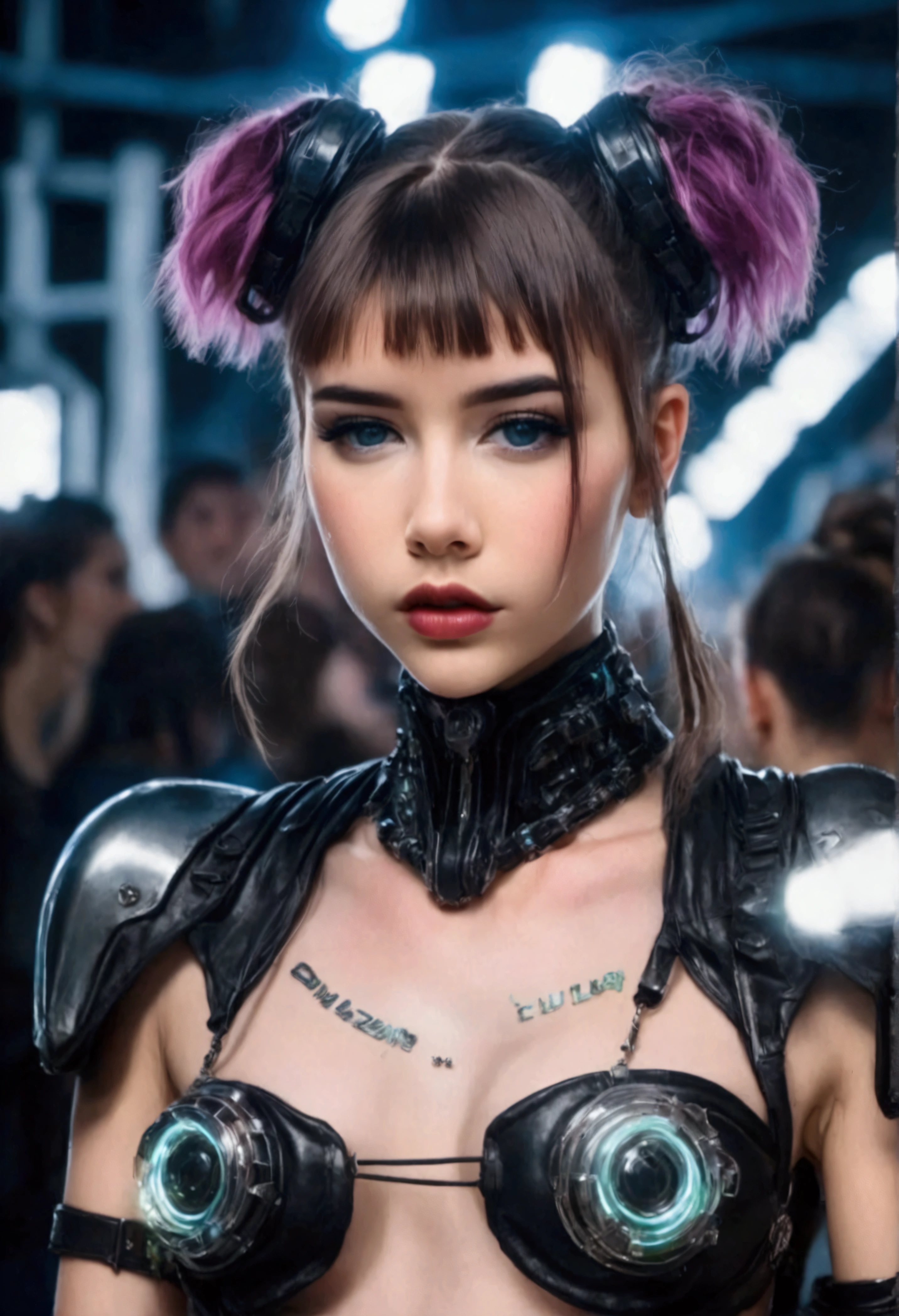 a cute woman, young woman, 25 years old, disney character themed outfit, sexy outfit, glamorous poses, fashion show, on the runway, in the spotlight, full body shot, detailed facial features, beautiful eyes, long eyelashes, detailed lips, high quality, 8k, photorealistic, masterpiece, vivid colors, studio lighting, concept art, fantasy, disney, digital painting
