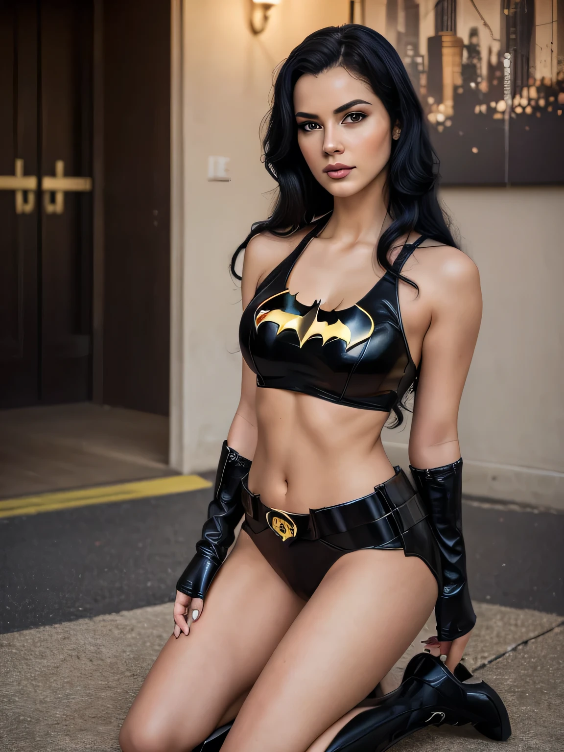 (best quality,4k,8k,highres,masterpiece:1.2),ultra-detailed,(realistic,photorealistic,photo-realistic:1.37),portrait, Carly ,beautiful detailed eyes,beautiful detailed lips,extremely detailed face,long eyelashes, sexy,soft lighting,subtle background,professional photography,vivid colors full body , by a fan, blushing face () full body (seductive) (ready for sex) (biting her lips) (batgirl outfit) (long black hair),super sexy,full body