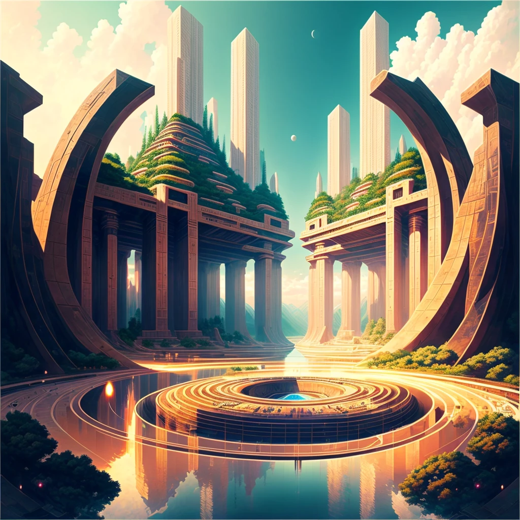 Best Quality,8k,Huge underground city,Underground Labyrinth,Anime Art,mysterious,lake,universe,Super huge structure,Super huge torii,Multidimensional,universeの心理,A world beyond imagination,High Dimension,Fantasy,future,Different space,Nature,romantic,universe,A world beyond imagination,Dream world,New World,Huge river,masterpiece,最高masterpiece,perfection,