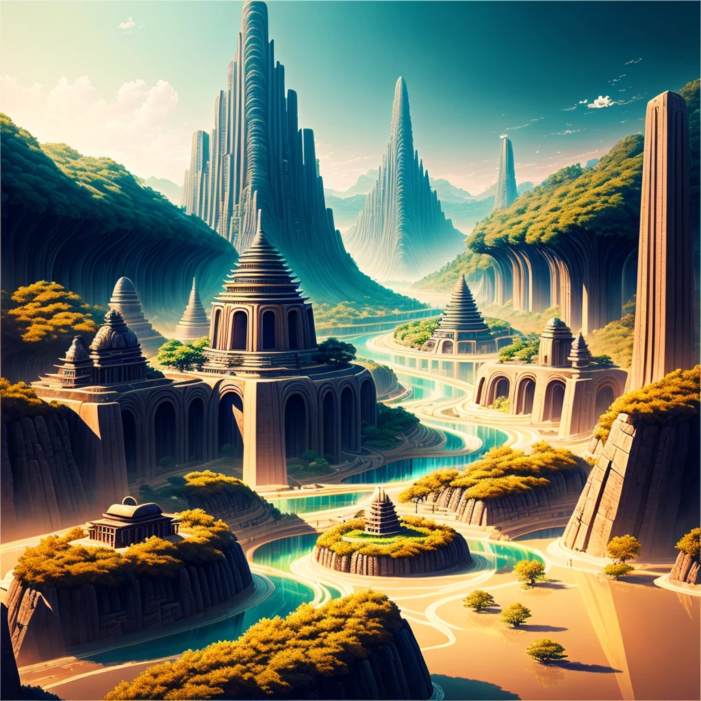 Best Quality，8k，Huge underground city，Underground Labyrinth，Anime Art，mysterious，lake，universe，Super huge structure，Super huge torii，Multidimensional，universeの心理，A world beyond imagination，High Dimension，Fantasy，future，Different space，Nature，romantic，universe，A world beyond imagination，Dream world，New World，Huge river，masterpiece，最高masterpiece，perfection，