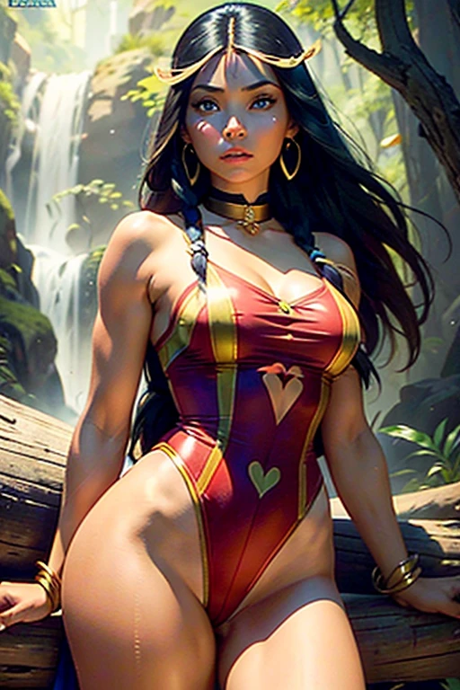 Pocahontas, ((She's wearing a leotard))