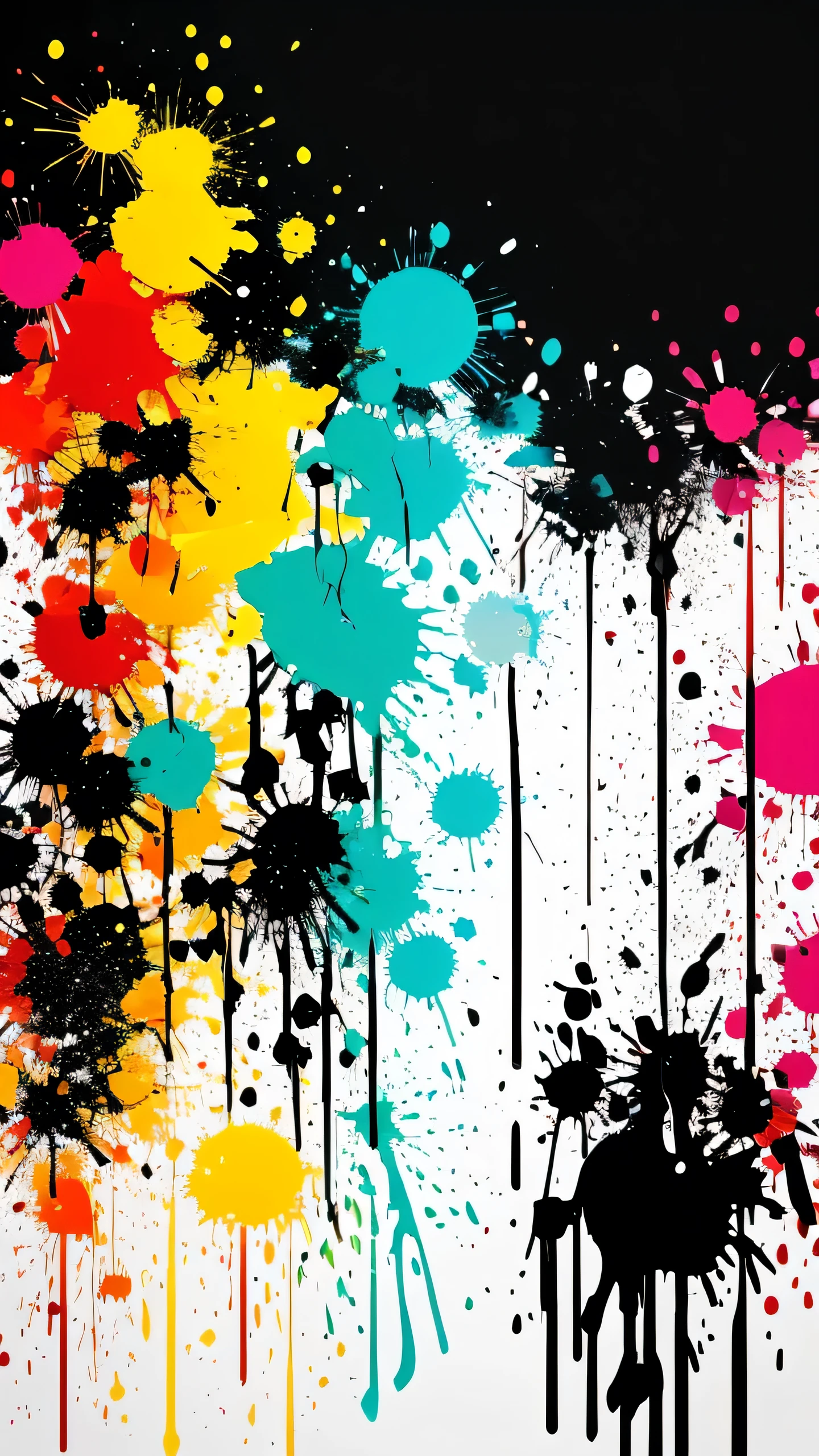 Monochrome paint splatter on a white background, Paint splashes to the center, Paint splashes, Paint spills, 鮮やかなPaint splashes, Paint splashes and splashes, Acrylic paint splashes, Paint splashes, Paint splashes, Paint splashes, Paint splashes, Paint Drop, Splash Paint, Splashes of color, Splashes of color