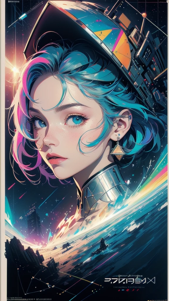 (((masterpiece, highest quality))),(((solo:1.2))),(((1girl:1.2))),32k wallpaper, very detailed, poster, vintage science fiction,(((((geometric cinematic movie poster))))), ((bauhaus)),(shape),(((abstract))),(mid century modern),movie poster,(((((portfolio))))),(((((Close-up))))),(((((bust up))))),((((more various angle)))),(((highlight))),Vast landscape,((((heterochromia)))),(((complete. detailed face))),(((Extremely talented))),(((most complecated machine))),(Colorful color scheme),(reflection light leak)