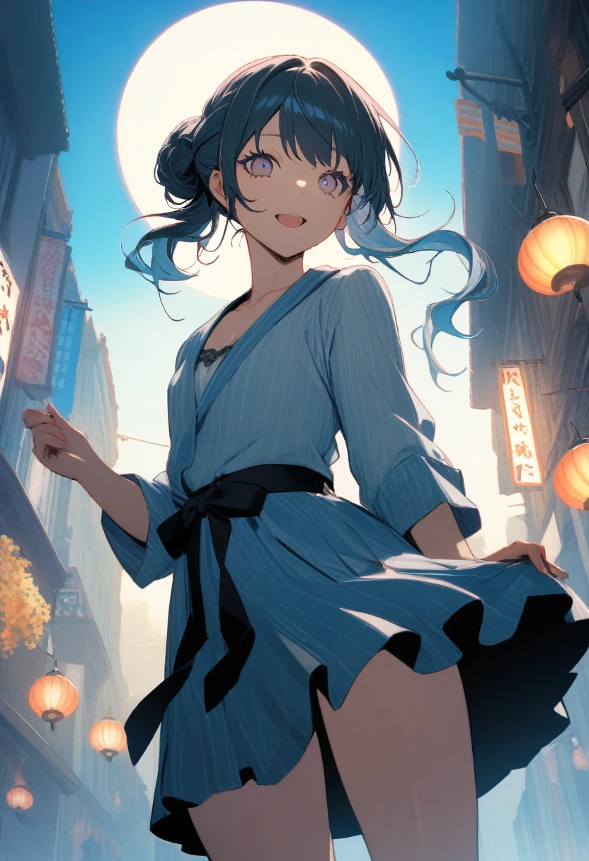 high quality, 最high quality、 Stylish design, (((The cutest girl))), ((Thin legs))、(((最high quality))), High resolution, ((detailed)), ((masterpiece)), ((Super detailed)), 、(Inner color hairstyle),((Festivals)),((yukata、Bra inside、underwear)),((Sexual))