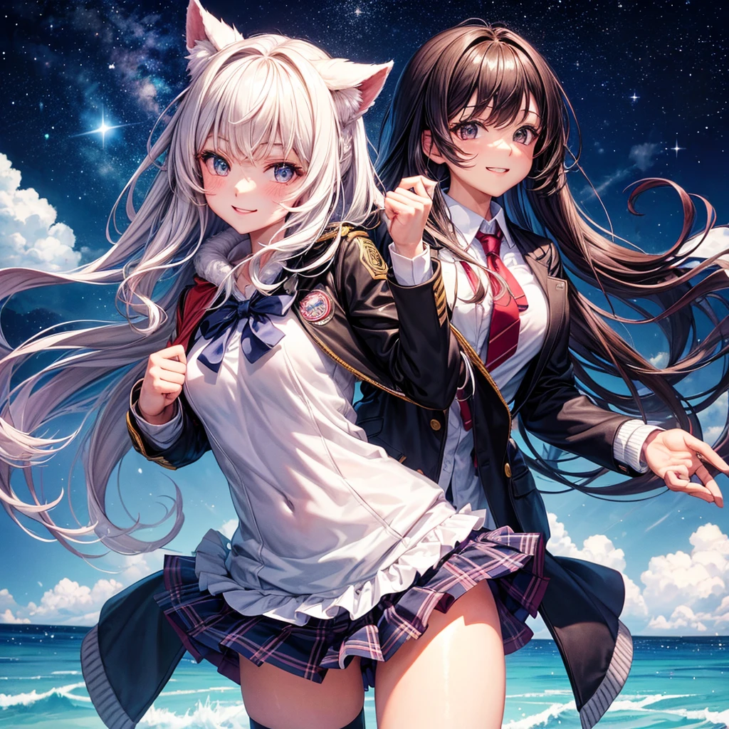 best quality,,smile,blazer,swimsuit,nepal,School,classroom,Collective of girls,JK,A girl taking off her uniform,Sexy and cute,Uniform of the Future,Ribbon on uniform,evolution系ファッション,middle School girlultiple girls are depicted,harem,idol group,infinite possibilities,leather jacket,hoodie,fur jacket,Clothing of the future,evolution,starry sky background,photo shoot,long hair,wearing a cardigan,beautiful girlの国,girl's paradise,highest quality,big breasts,leather jacket,happy girl,horny girl,Blue eyes,perfect face,standing position,She has her bangs down,fur jacket,Beautiful eyes,smooth hair,perfect eyes,beautiful girl,Angel Girl,multicolored hair colors,naughty girl,beautiful,High-dimensional beautiful girl,Multidimensional beautiful girl,gathering,Group、,