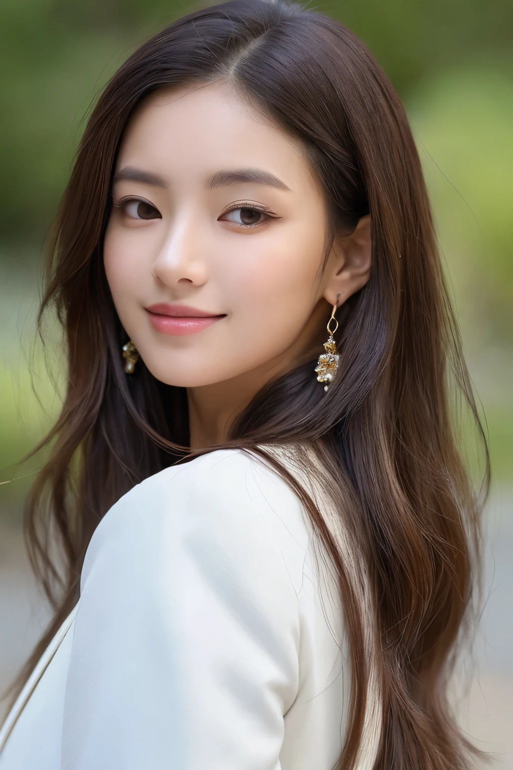 ((Highest quality, 8k, masterpiece :1.3,whole body:1.3)), Sharp focus :1.2, Beautiful Japanese woman with a perfect face :1.4,Beautiful Japanese woman with perfect figure :1.4,Innocent face:1.2,Smile:1.2,Slim Abs :1.2, ((7 heads:1.2,Soft look:1.2,Plump baby face:1.2,Thick black hair,Brown iris eyes:1.2,Big Breasts :1.2,Age 27:1.1,Well-proportioned figure:1.1,Thick bones,High bone density:1.8,Height: 160cm:1.1,Weight: 60kg:1.1. Arm length: 80cm:1.1,70 shares below.4cm:1.1,Head size 55.1cm:1.1,Face size: Vertical width 21.8cm:1.1,Face size: width 15.3cm:1.1,Upper arm thickness 25.6cm:1.1,Bust 84.8cm:1.1,Underbust 68.8cm:1.1,Waist 62.4cm:1.1,Hip 86.4cm:1.1,Inseam Length 75.2cm:1.1,Thigh size 49.6cm:1.1,Calf size 33.6cm:1.1,Ankle 19.2cm:1.1)), A plump and well-built body,White suit :1.1, (nature Park, nature Parkのベンチに座り本を読む :1.1), Highly detailed face and skin texture:1.2, Highly detailed clothing texture:1.2,Highly detailed landscape:1.2,Highly detailed background:1.2,Detailed eyes, double eyelid, Small breasts, OL Uniform:1.1, OL Fashion:1.1,White suit,Beige stockings:1.1, White T-shirt,White Skirt:1.1,Round face with deep features、Large nose feature,顔全体は幅が広く横長で四角い・Deeply carved,The nose is relatively large,Teeth smaller than modern humans,Occlusion occurs when the upper and lower teeth collide.,The face shape is wide and square、Deep digging,Thick eyebrows,Their skin is slightly darker than that of modern Japanese people.、The hair is thin and delicate、Eye color is light brown,The nose is relatively large,The eyelids are wide and double,耳のlarge earlobes,Their teeth are smaller than modern humans,The upper and lower teeth collide during bite alignment,The lips are thick,Thick body hair,The face is wide and square、Deeply carved,The nose is relatively large鼻,Their teeth are smaller than modern humans歯,彫りが深くてdouble eyelid、Thick eyebrows and beard,Strong lower jaw,The body is sturdy,His facial features are deeply carved and he resembles an East Asian.,Mongoloid characteristics,The facial featureainly deep facial features and distinct facial features,The face shape is square,The hair on the eyebrows and other parts of the body is also thick.,My hair is also quirky,Slightly curly hair,Dark eyed features,A slightly foreign look,Blood type is O,double eyelidで大きい目,Eyebrows are thick and dense,High nose,The backs of the front teeth are not concave,The mouth is not exposed,Curly hair,The fingers are slender,The limbs were long,Although they are relatively large, they tend to have a slender body and are characterized by long, slender limbs.,The head shape is long from front to back, which is called a long head.,The protrusion at the back of the head is well rounded,A hairstyle in which the hair is tied up in a bun with a string,Square or rectangular face shape,A three-dimensional face with bumps and grooves,Thick and dark eyebrows,The eyes are large with double eyelids.,The nose is wide and large,Small cheekbones,large earlobes,Thick lips,Small teeth,The mouth is tight

