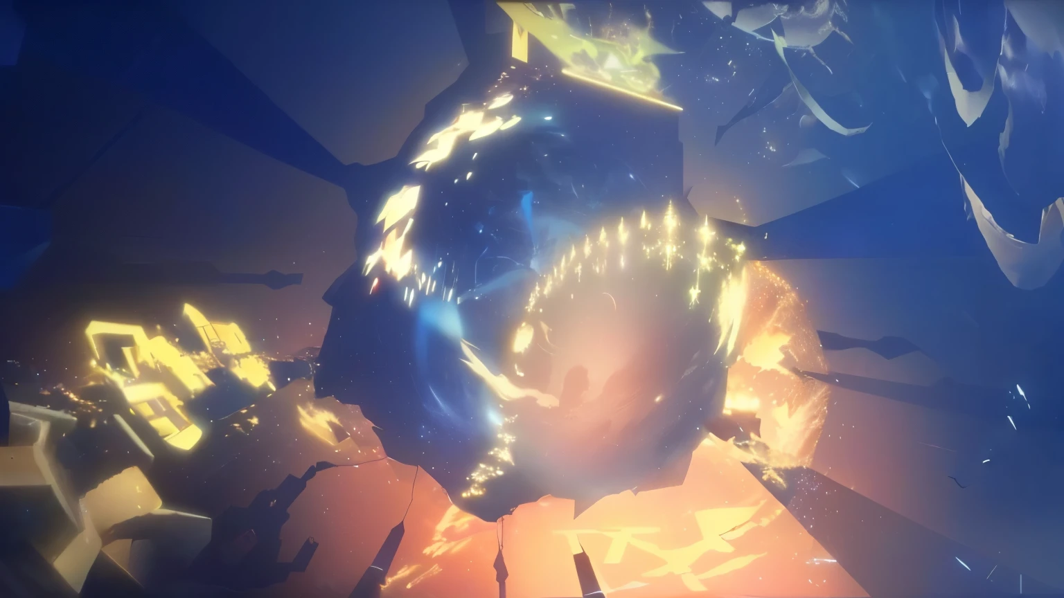 there is a picture of a clock with a lot of lights on it, pc screenshot, animation still screencap, animation still, video game screenshot>, gameplay still, full resolution, animation film still, screenshot from the game, a still of an ethereal, videogame still, keyframe, fantastic screenshot art, video game screenshot, videogame screenshot, high quality screenshot