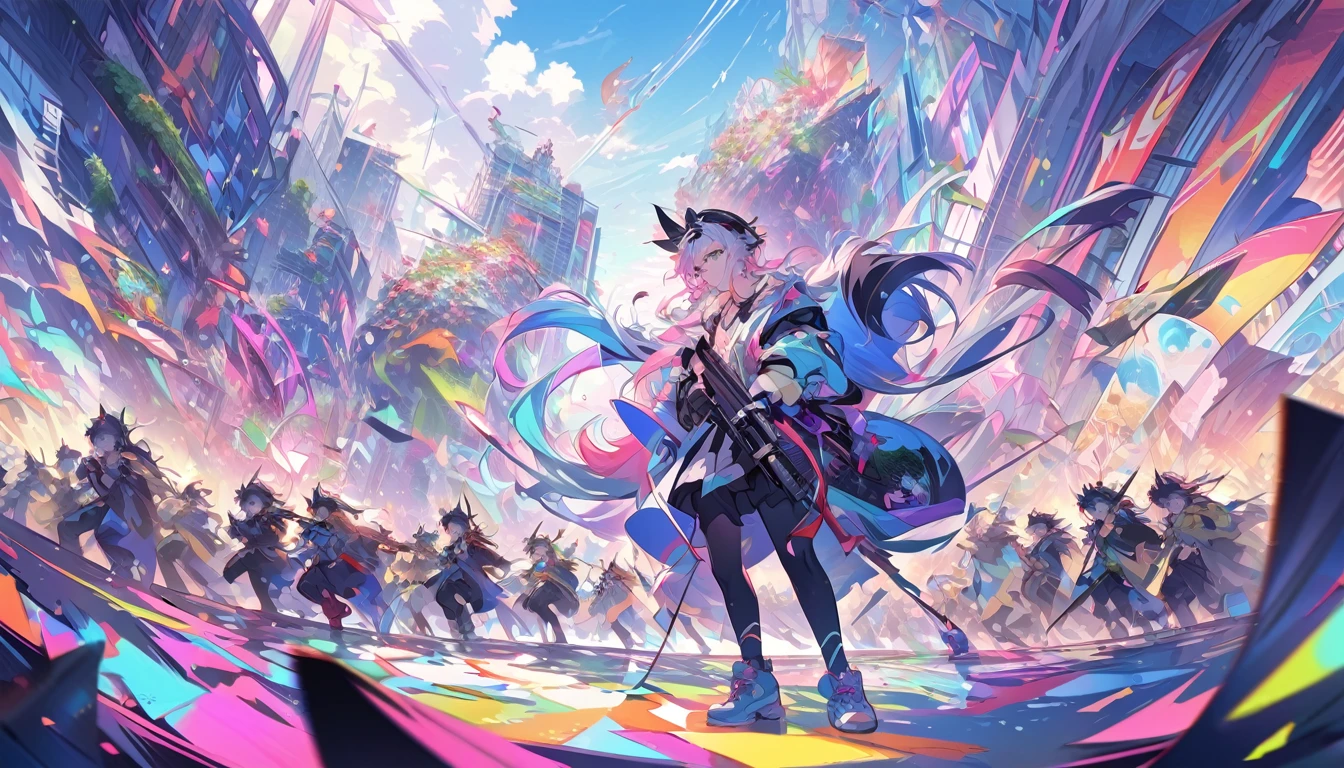 Su Daran realizing his current situation, increasing live stream audience, initially 87 viewers, now in the thousands, medium shot, dynamic composition, vibrant tones, modern style