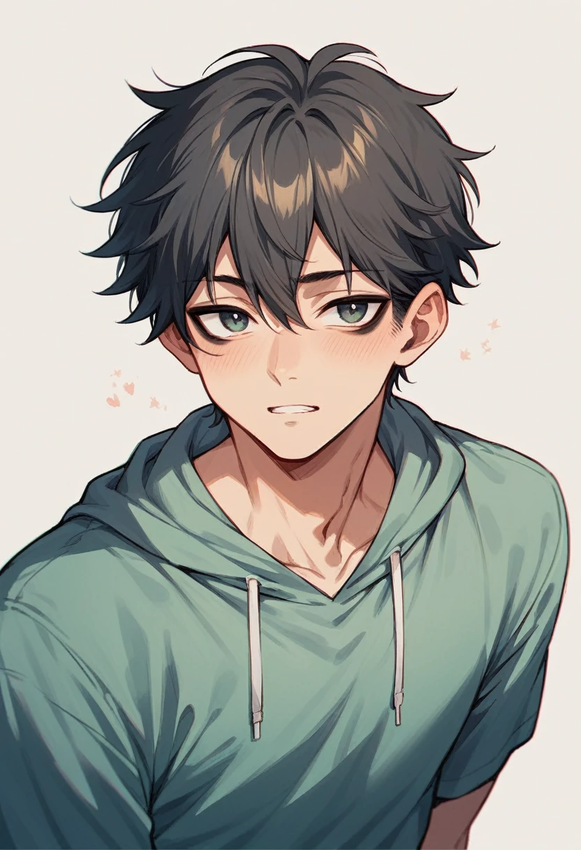 Anime boy black eyeliner feminine cute