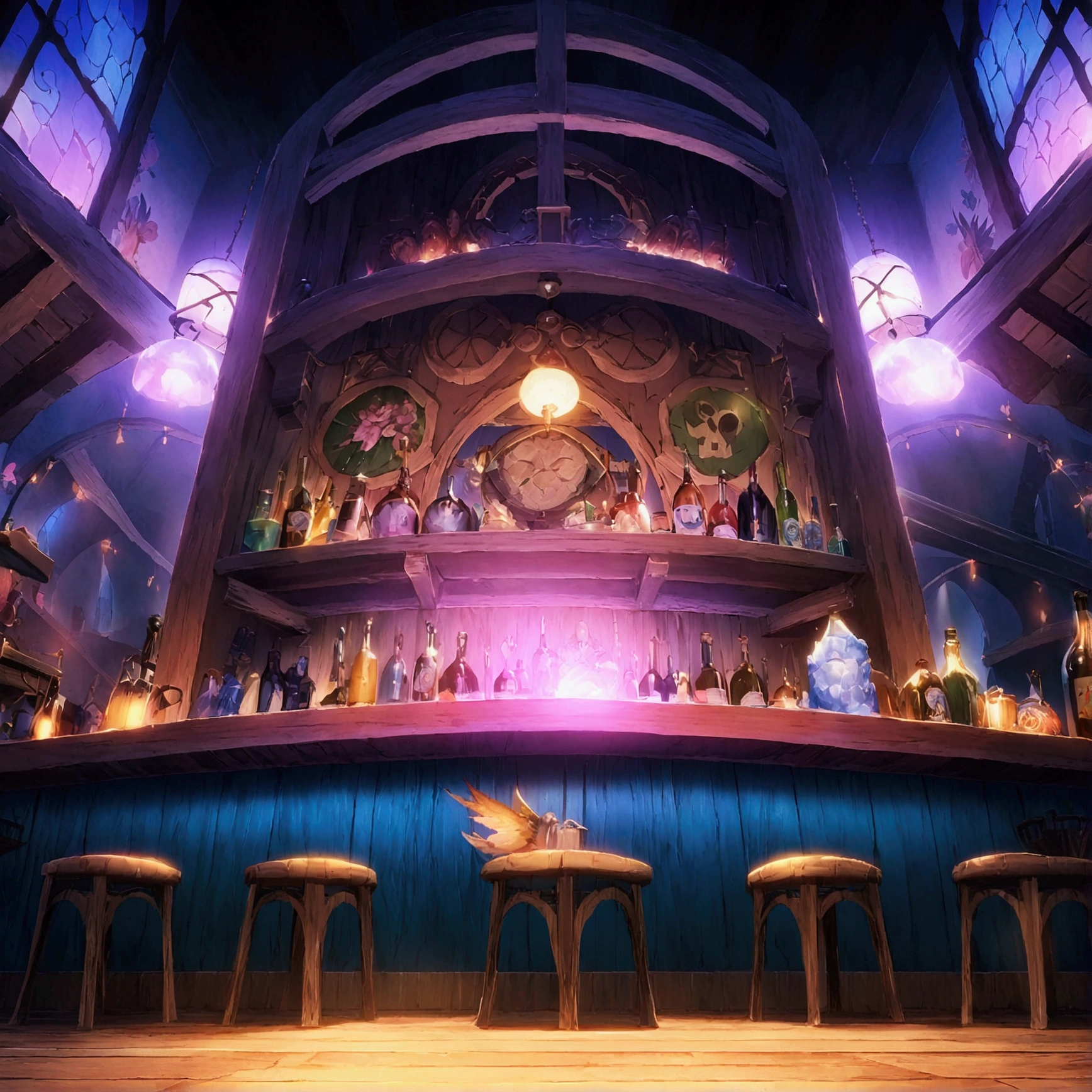 Pirates drinking and having fun at the bar, "One Piece-inspired anime design, filled with dramatic and impressive lighting, character-focused, infused with creative details, ultra-fine 2D design, scenery bathed in creativity, boasting 2D anime resolution clarity, HD anime graphics, high-octane rendering"