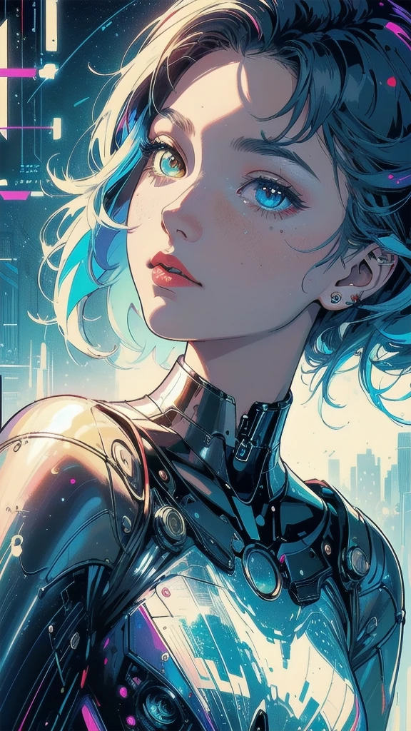 (((masterpiece, highest quality))),(((solo:1.2))),(((1girl:1.2))),32k wallpaper, very detailed, poster, vintage science fiction,(((((geometric cinematic movie poster))))), ((bauhaus)),(shape),(((abstract))),(mid century modern),movie poster,(((((portfolio))))),(((((Close-up))))),(((((bust up))))),((((more various angle)))),(((highlight))),Vast landscape,((((heterochromia)))),(((complete. detailed face))),(((Extremely talented))),(((most complecated machine))),(Colorful color scheme),(reflection light leak)
