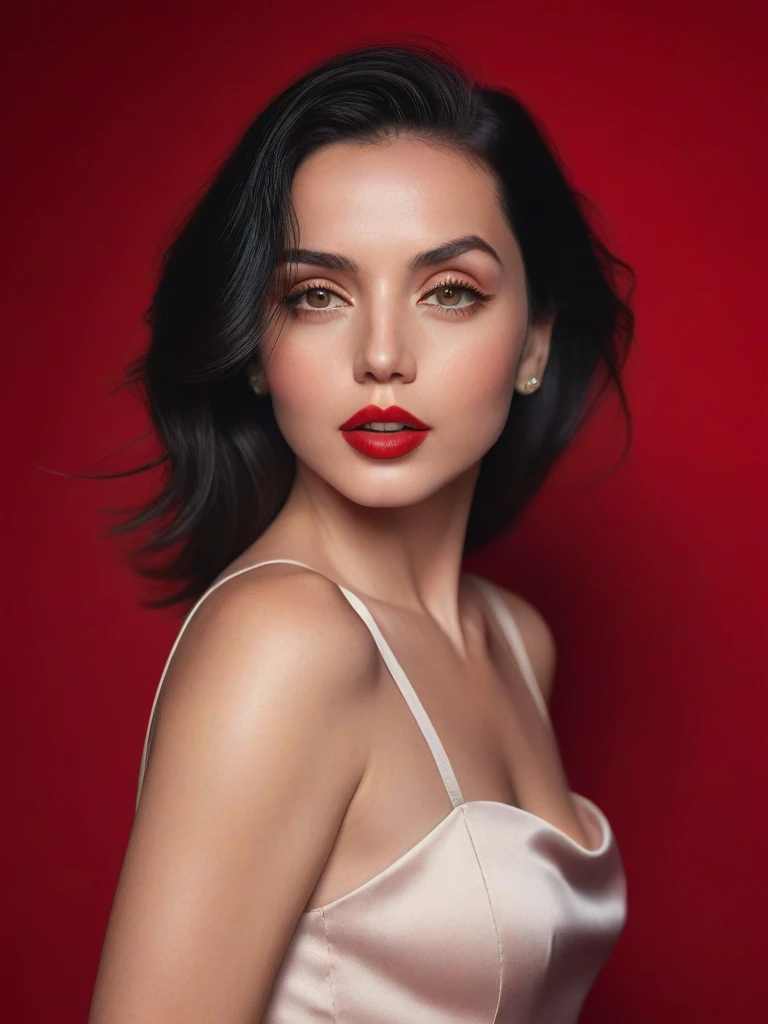 (best quality,4k,8k,highres,masterpiece:1.2),ultra-detailed,(realistic,photorealistic,photo-realistic:1.37),beautiful eyes,beautiful lips,detailed face,red lipstick, black hair, gorgeous woman, long eyelashes, sexy, medium breasts, nude, confident expression ,flawless skin, posing gracefully, flowing fabric, red soft and silky material, graceful movement, vibrant colors,artistic lighting, studio photo shoot, full body frame, dreamy atmosphere, all red background, nude, nude