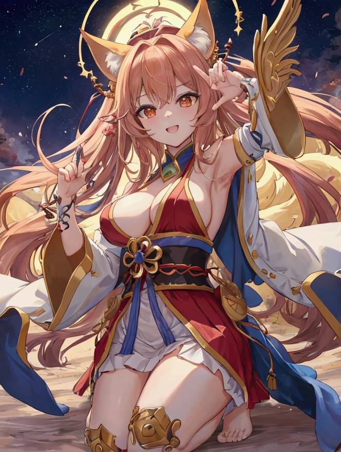 Highest quality, masterpiece, Ultra-high resolution, female、Big Breasts、Fox Beastman、Triumphant、この美femaleに負けて手コキで精力を絞られてしまう自分、My perspective