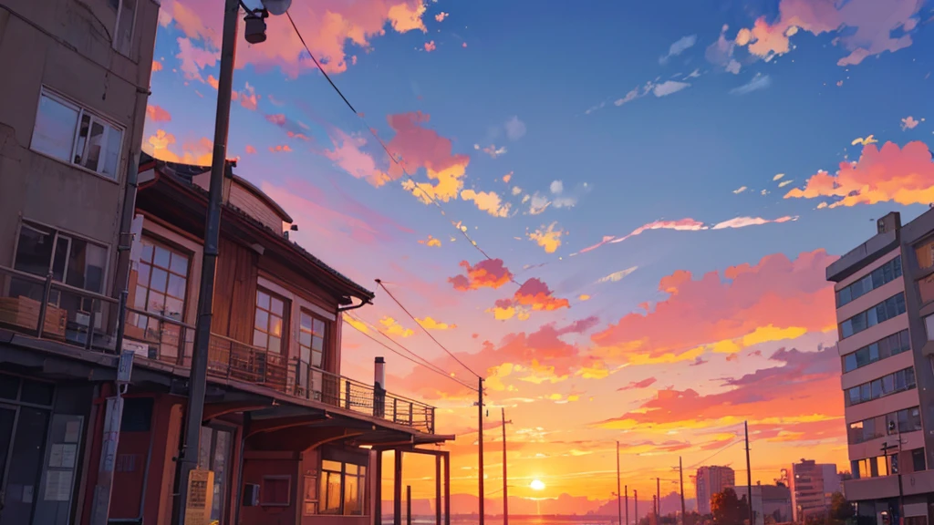 ((Highest quality)), ((masterpiece)), (detailed),Lo-fi sunset