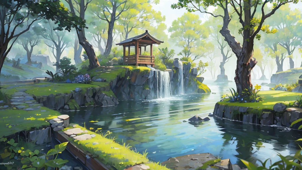 ((Highest quality)), ((masterpiece)), (detailed),Nature Tranquility Serenity