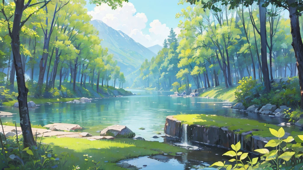 ((Highest quality)), ((masterpiece)), (detailed),Nature Tranquility Serenity
