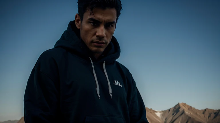 Mysterious man on hoodie.