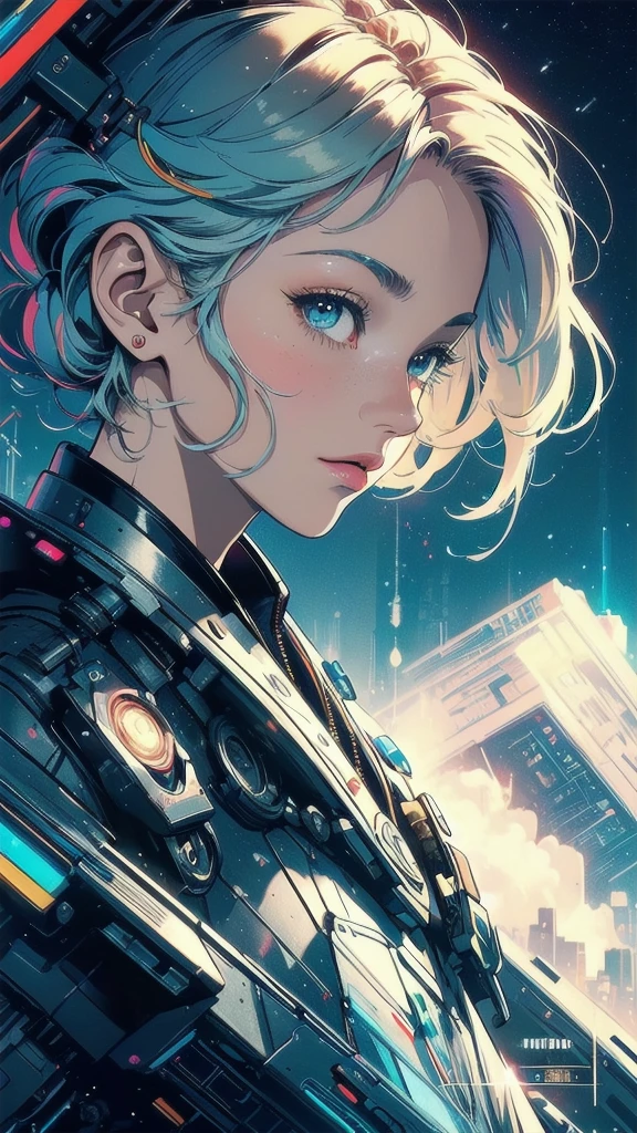 (((masterpiece, highest quality))),(((solo:1.2))),(((1girl:1.2))),32k wallpaper, very detailed, poster, vintage science fiction,(((((geometric cinematic movie poster))))), ((bauhaus)),(shape),(((abstract))),(mid century modern),movie poster,(((((portfolio))))),(((((Close-up))))),(((((bust up))))),((((more various angle)))),(((highlight))),Vast landscape,((((heterochromia)))),(((complete. detailed face))),(((Extremely talented))),(((most complecated machine))),(Colorful color scheme),(reflection light leak)