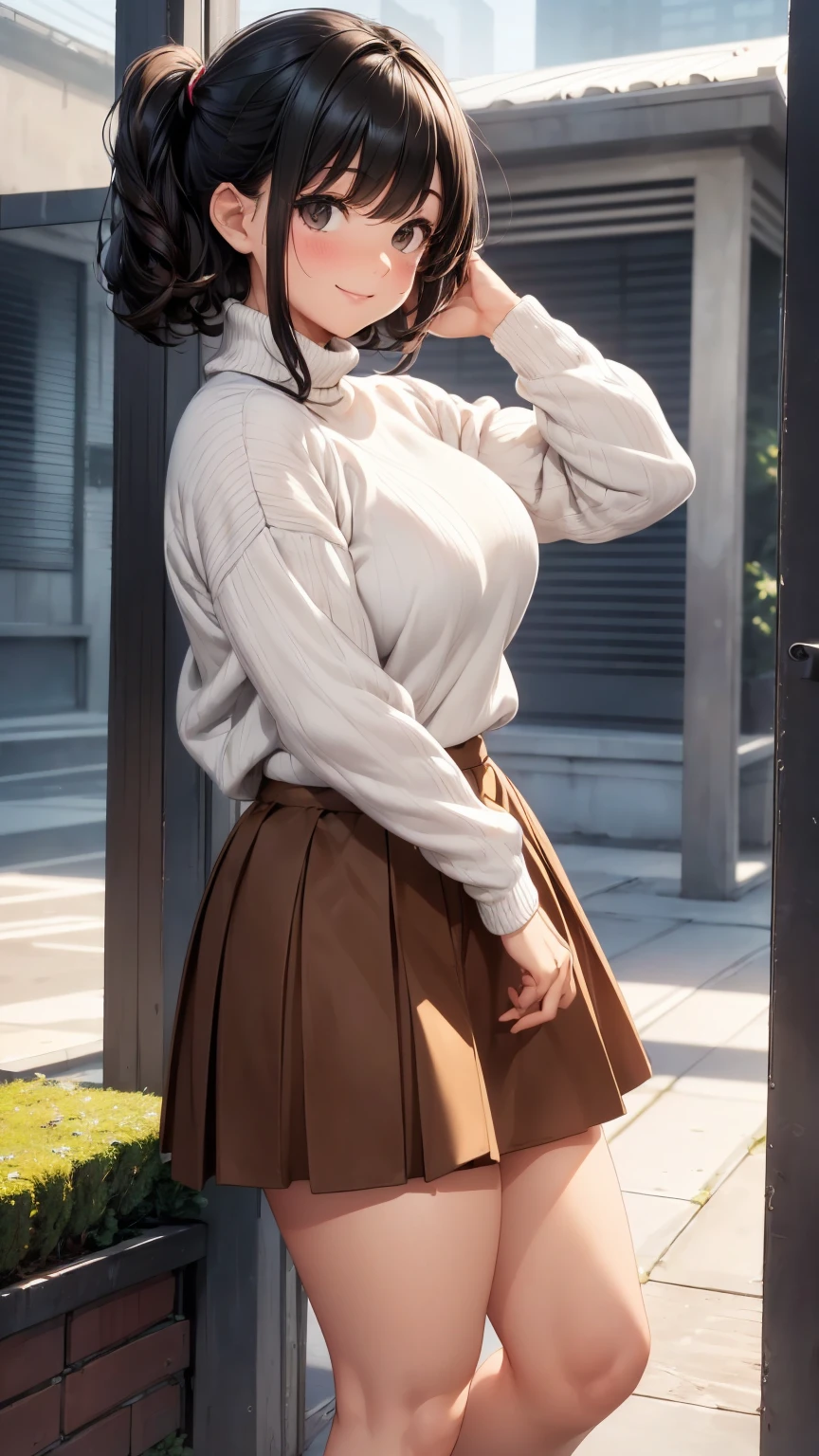 One Woman, alone, alone Focus, Cowboy Shot, Portraiture,, Beaver,((Black Hair)), Short Bob, Very beautiful eyes, work, White knit, (Small TI quality, Very detailed,Bedroom、Lying in bed、1 female,Brown Hair, ,((Furious look)),(((Skirt Lift)))、stylish,,(I'looking forward to it)(((blush、Surprised expression)),(((short hair))),(((Skirt Lift)))